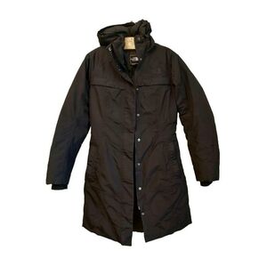 The North Face Women's Long Black Puffer Hyvent Coat Jacket Size Small